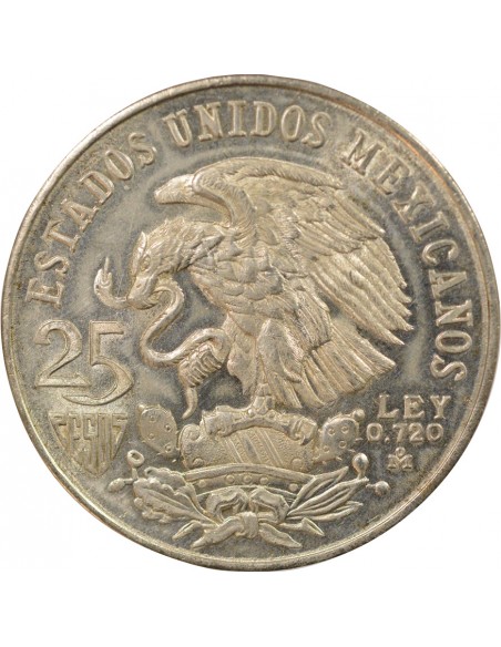 Mexique Jeux Olympiques 25 pesos Argent 1968 Mo Mexico City