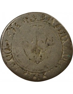 Louis XI A la Couronne 1 blanc Billon 1461-1483 B Rouen 2