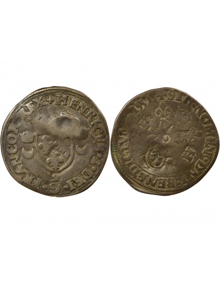 Louis XIII Douzain Henri II réformé 1 quinzain Billon 1640