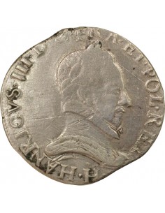 Henri III 4e Type 1 teston Argent 1576 H La Rochelle 2