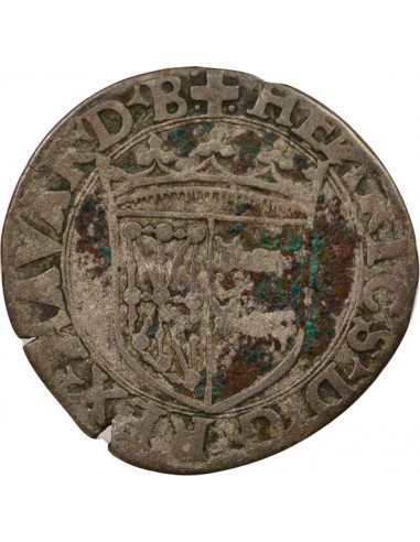 Navarre Henri d'Albret A la Croisette 1 liard Billon 1517-1555 F Morlaas
