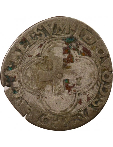 Navarre Henri d'Albret A la Croisette 1 liard Billon 1517-1555 F Morlaas