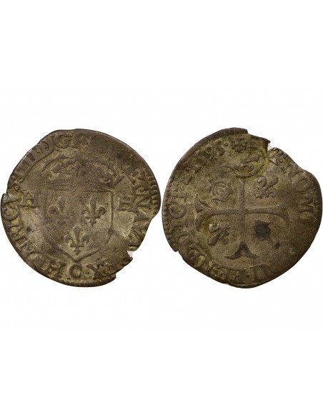 Louis XIII Douzain Henri IV réformé 1 quinzain Billon 1640