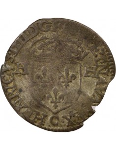 Louis XIII Douzain Henri IV réformé 1 quinzain Billon 1640 2