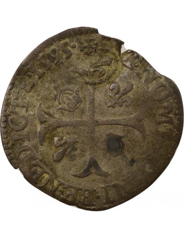 Louis XIII Douzain Henri IV réformé 1 quinzain Billon 1640