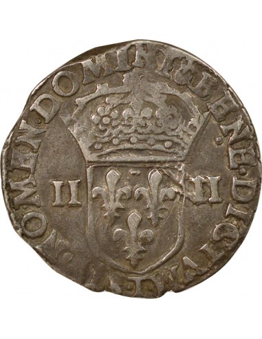 Roi de Navarre et de France Croix Feuillue 1/4 écu Argent 1605 T Nantes