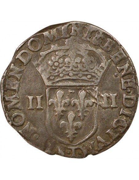 Roi de Navarre et de France Croix Feuillue 1/4 écu Argent 1605 T Nantes