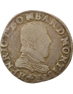 Principauté de Dombes Henri II de Montpensier Type 2 1 teston Argent Henri II de Montpensier Trévoux 2