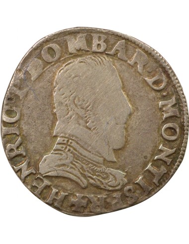 Principauté de Dombes Henri II de Montpensier Type 2 1 teston Argent Henri II de Montpensier Trévoux