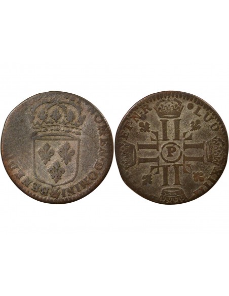 Louis XIV Aux Huit L 1 quinzain Billon 1693-1695 P Dijon