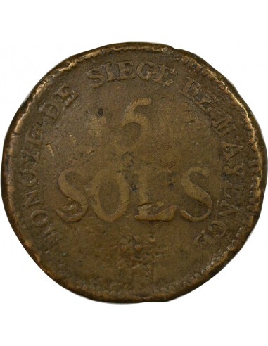 Siège de Mayence 5 sols Bronze 1793 Mayence