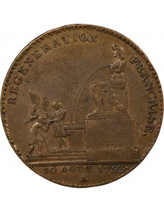 Fontaine d'Isis 5 décimes Bronze 1793 A Paris 2