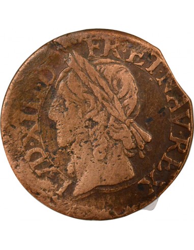 Latin 1 double tournois Cuivre 1642 K Bordeaux