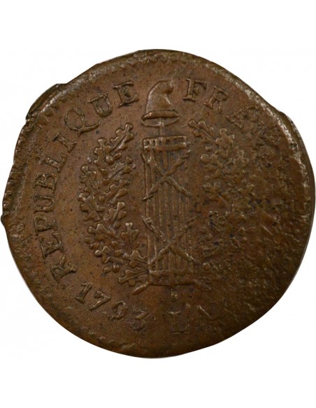 Siège De Mayence 1 sol Bronze 1793 Mayence