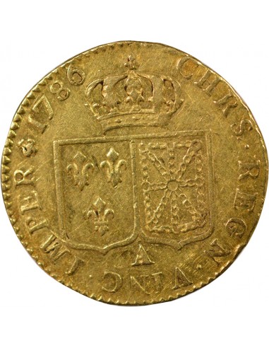Louis XVI Tête nue 1 louis d'or Or 1786 A - Paris