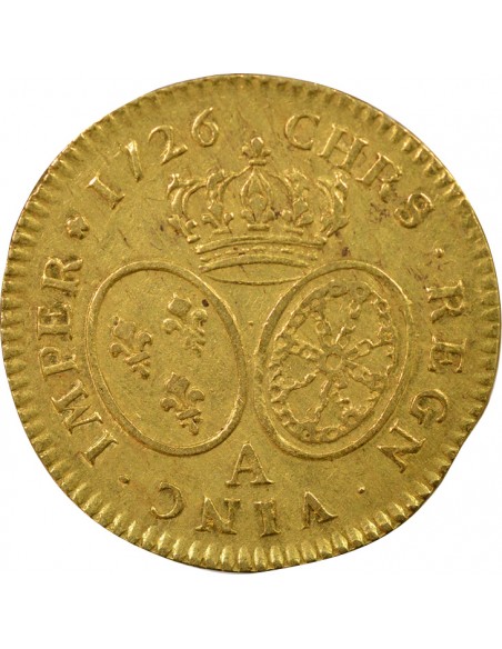 Louis XV Aux Lunettes 1 louis d'or Or 1726 A - Paris