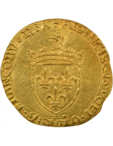 François Ier 3e Emission 1 ecu d'or au soleil Or 1519-1528 B Rouen