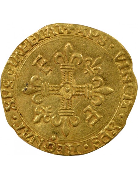 François Ier 3e Emission 1 ecu d'or au soleil Or 1519-1528 B Rouen