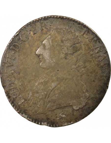 Louis XVI aux Rameaux d'Olivier 1 ecu Argent 1783 A Paris