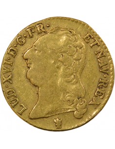 Louis XVI Tête nue 1 louis d'or Or 1787 I Limoges 2