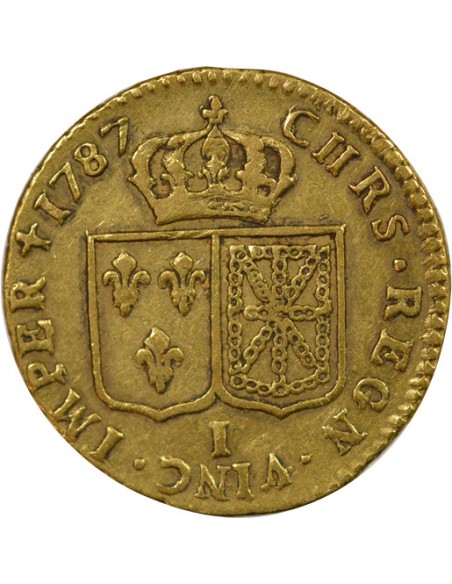 Louis XVI Tête nue 1 louis d'or Or 1787 I Limoges