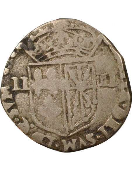 Roi de Navarre et de France Navarre 1/4 ecu Argent 1590-1610 F St Palais