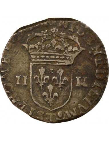 Louis XIII A la Croix fleurdelisée 1/4 ecu Argent 1615 T Nantes