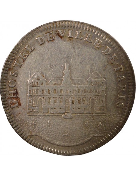 Louis XV Hôtel de Ville de Paris 1 jeton Argent 1731 A Paris