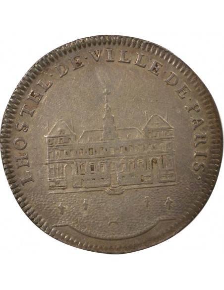 Louis XV Hôtel de Ville de Paris 1 jeton Argent 1731 A Paris