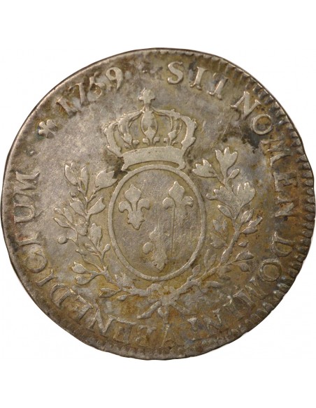 Louis XV Au Bandeau ecu Argent 1759 A - Paris