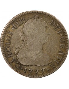 Mexique Charles III d'Espagne 2 reales Argent 1777 Mo Mexico City 2