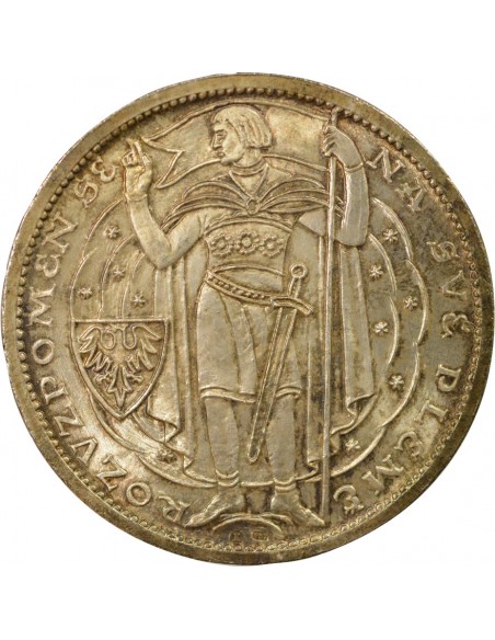 Tchécoslovaquie Victor-Emmanuel Ier de Savoie 1 000 ans de Christianisme en Bohème 5 ducats Argent 1929