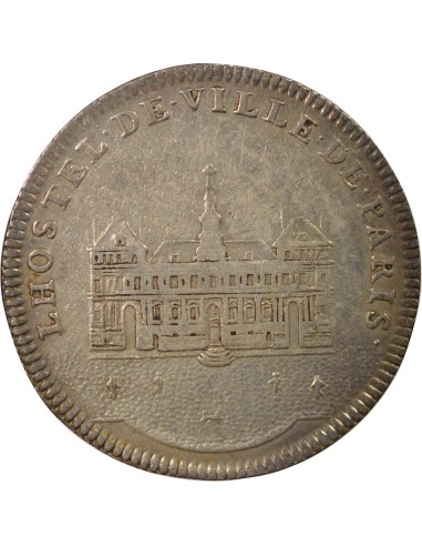 Louis XV Hôtel de Ville de Paris 1 jeton Argent 1725 A Paris