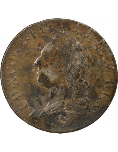 Louis XV A la Vieille Tête 1 ecu Argent 1774 B Rouen
