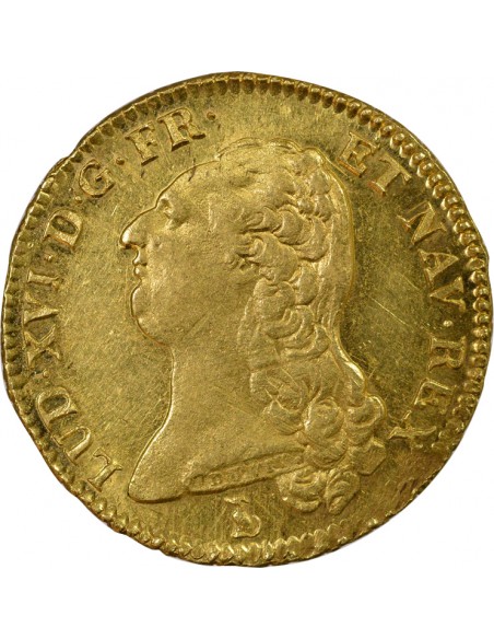 Louis XVI Tête nue 2 louis d'or Or 1786 T Nantes
