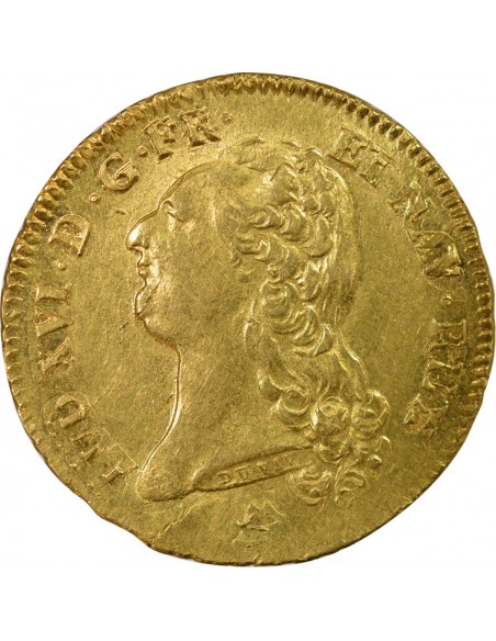 Louis XVI Tête nue 2 louis d'or Or 1786 N Montpellier