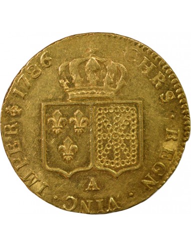 Louis XVI Tête nue 2 louis d'or Or 1786 A - Paris