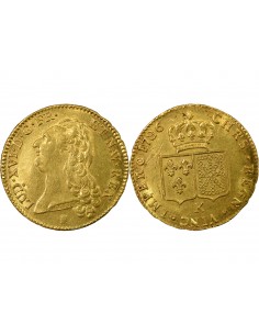 Louis XVI Tête nue 2 louis d'or Or 1786 K Bordeaux