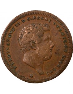 Royaume des Deux-Siciles Ferdinand II des Deux-Siciles 2 tornesi Cuivre 1842 Naples 2