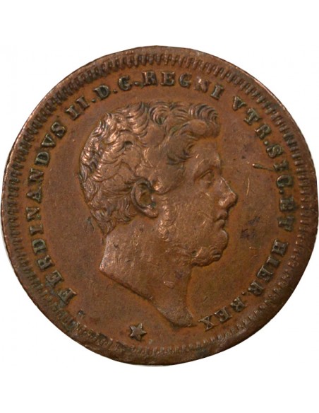 Royaume des Deux-Siciles Ferdinand II des Deux-Siciles 2 tornesi Cuivre 1842 Naples