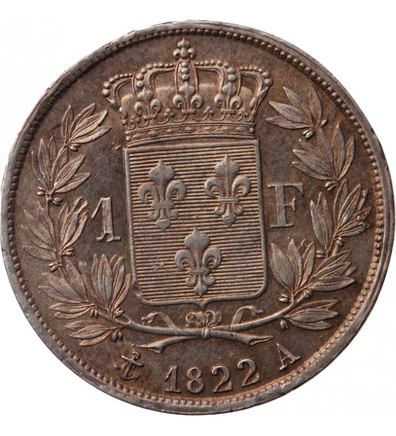 LOUIS XVIII﻿ - 1 FRANC 1822 A PARIS﻿