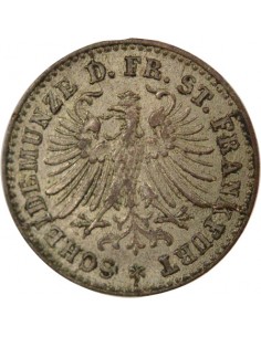 Allemagne 1 kreuzer Billon 1860 Francfort (C) 2