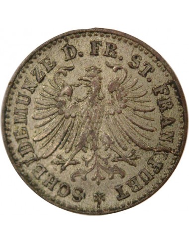 Allemagne 1 kreuzer Billon 1860 Francfort (C)
