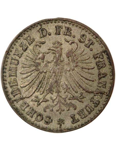 Allemagne 1 kreuzer Billon 1860 Francfort (C)