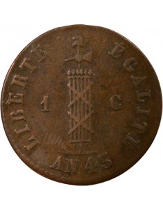 Haïti 1 centime Cuivre 1846 A Paris 2