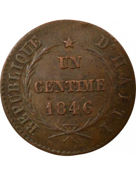 Haïti 1 centime Cuivre 1846 A Paris