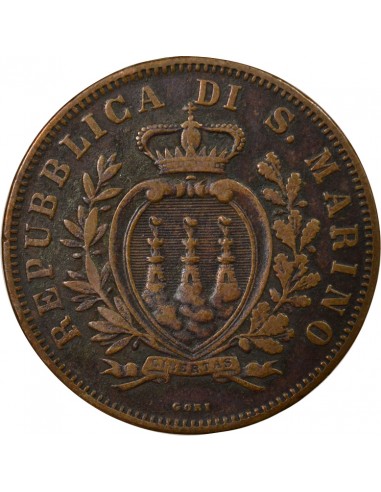 Saint-Marin 10 centesimi Cuivre 1893 R Rome