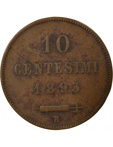 Saint-Marin 10 centesimi Cuivre 1893 R Rome