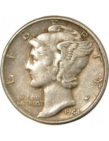 Etats Unis d'Amérique Mercury 1 dime Argent 1944 Philadelphie