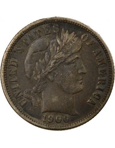USA Barber 10 cents Argent 1900 Philadelphie